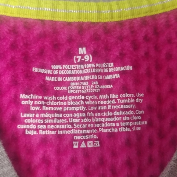 4/$15 🌻 OLD NAVY Girls Size M 7-9 Pink Owl Sweatshirt - Picture 3 of 4